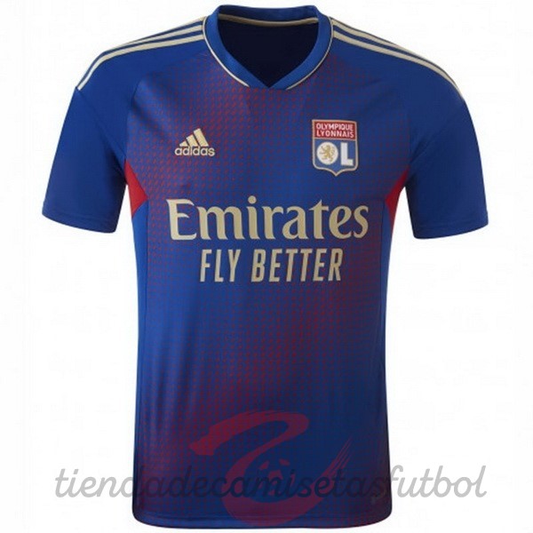 Tailandia Cuarta Camiseta Lyon 2022 2023 Azul Camisetas Originales Baratas