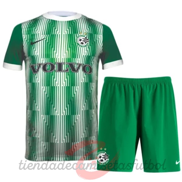 Casa Conjunto De Niños Maccabi Haifa 2022 2023 Verde Camisetas Originales Baratas