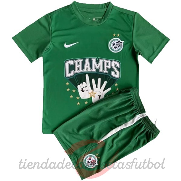 Especial Conjunto De Niños Maccabi Haifa 2022 2023 I Verde Camisetas Originales Baratas