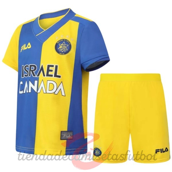 Casa Conjunto De Niños Maccabi Haifa 2022 2023 Amarillo Camisetas Originales Baratas