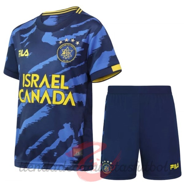 Segunda Conjunto De Niños Maccabi Haifa 2022 2023 Azul Camisetas Originales Baratas