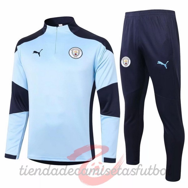 Chandal Manchester City 2020 2021 Azul Negro Camisetas Originales Baratas