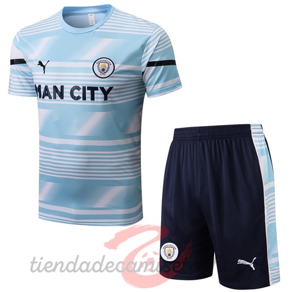 Entrenamiento Conjunto Completo Manchester City 2022 2023 I Azul Camisetas Originales Baratas