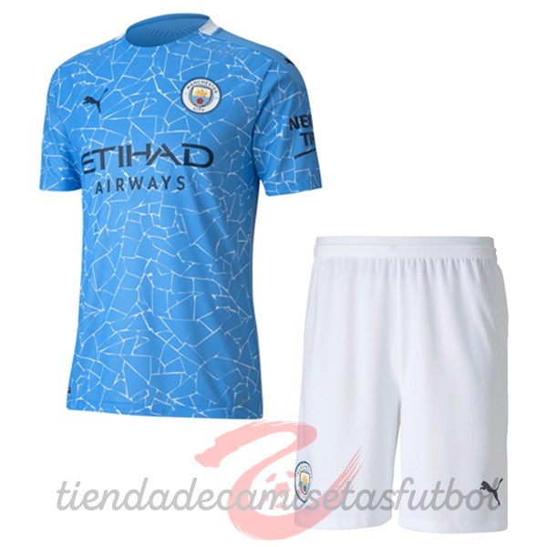Casa Conjunto De Niños Manchester City 2020 2021 Azul Camisetas Originales Baratas