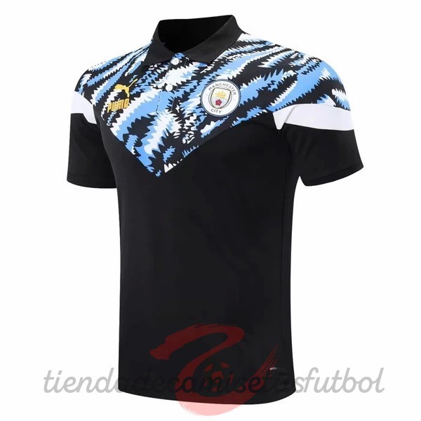 Polo Manchester City 2020 2021 Negro Azul Camisetas Originales Baratas