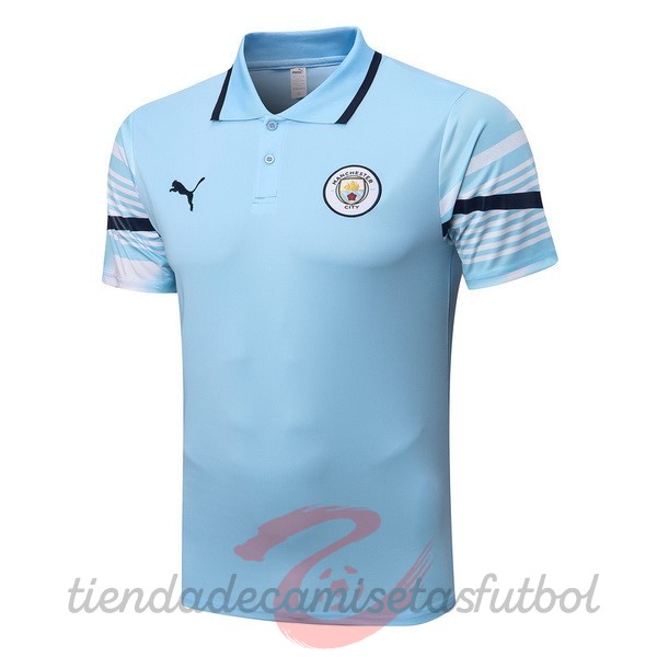 Polo Manchester City 2022 2023 Azul Claro Camisetas Originales Baratas