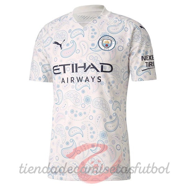 Segunda Camiseta Manchester City 2020 2021 Blanco Camisetas Originales Baratas