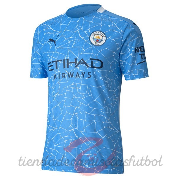 Tailandia Casa Camiseta Manchester City 2020 2021 Azul Camisetas Originales Baratas