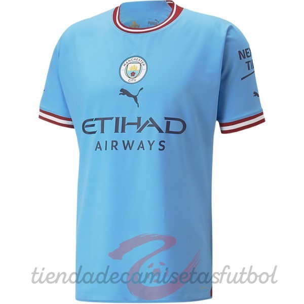 Tailandia Casa Jugadores Camiseta Manchester City 2022 2023 Azul Camisetas Originales Baratas