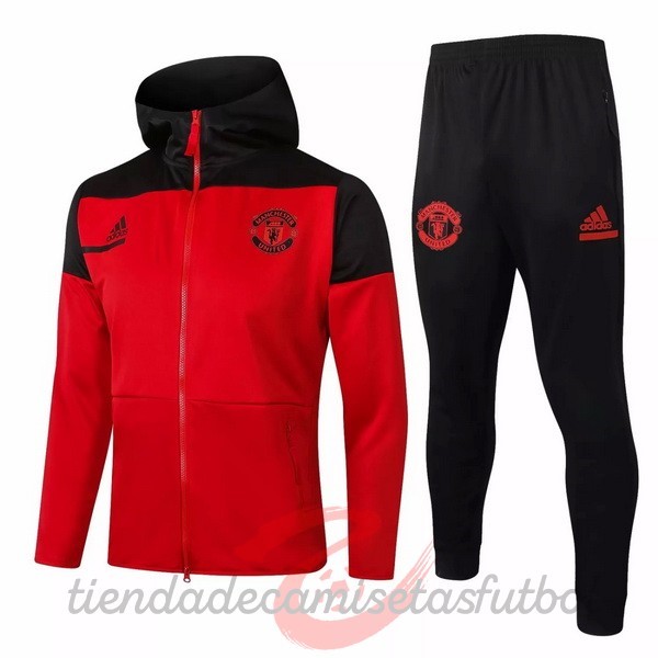 Chandal Manchester United 2020 2021 Rojo Negro Camisetas Originales Baratas
