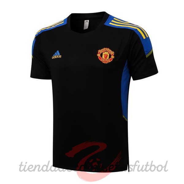 Entrenamiento Manchester United 2022 2023 Negro Azul Amarillo Camisetas Originales Baratas