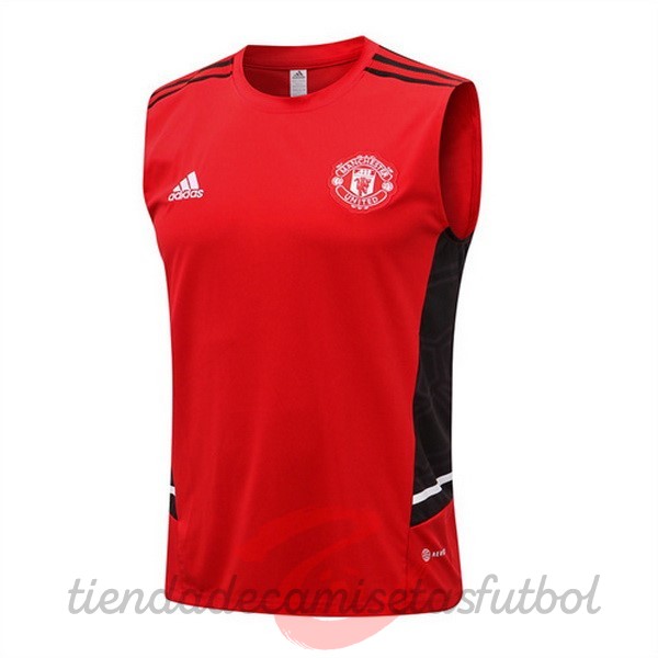 Entrenamiento Sin Mangas Manchester United 2022 2023 Rojo Camisetas Originales Baratas