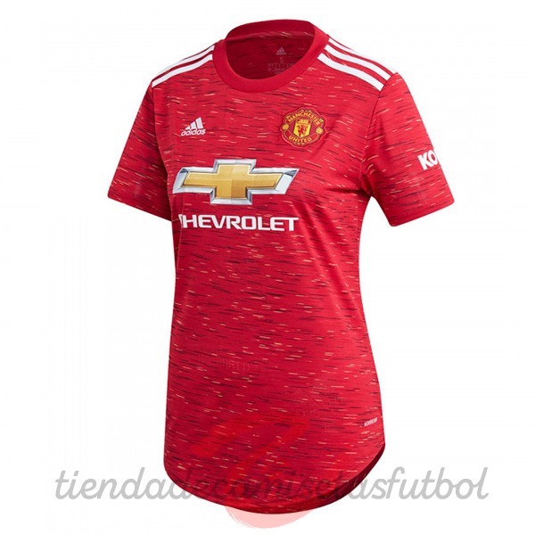Casa Camiseta Mujer Manchester United 2020 2021 Rojo Camisetas Originales Baratas