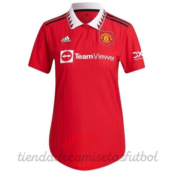Casa Camiseta Mujer Manchester United 2022 2023 Rojo Camisetas Originales Baratas