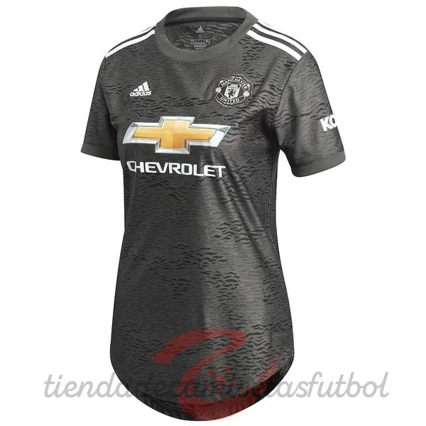 Segunda Camiseta Mujer Manchester United 2020 2021 Negro Camisetas Originales Baratas