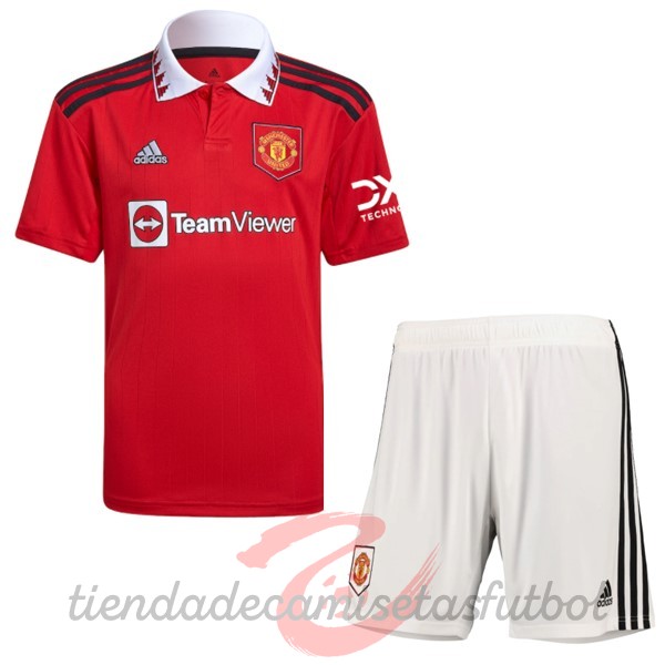 Casa Conjunto De Niños Manchester United 2022 2023 Rojo Camisetas Originales Baratas
