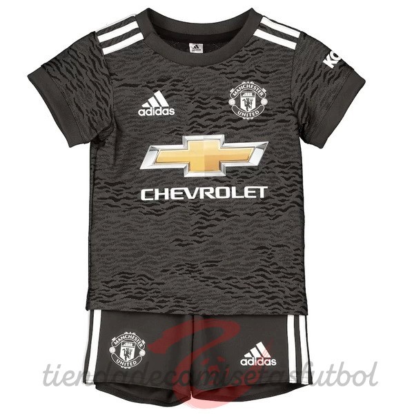 Segunda Conjunto De Niños Manchester United 2020 2021 Negro Camisetas Originales Baratas