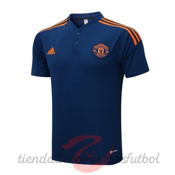 Polo Manchester United 2022 2023 Azul Naranja Camisetas Originales Baratas