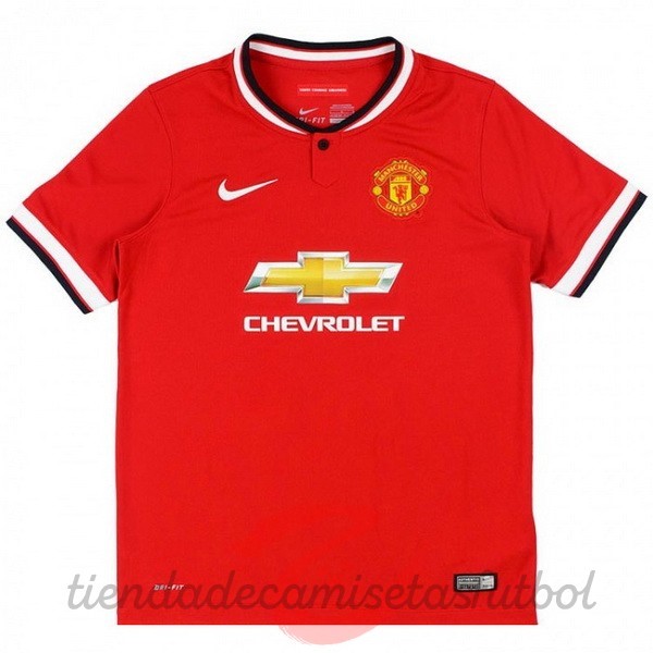 Casa Camiseta Manchester United Retro 2014 2015 Rojo Camisetas Originales Baratas