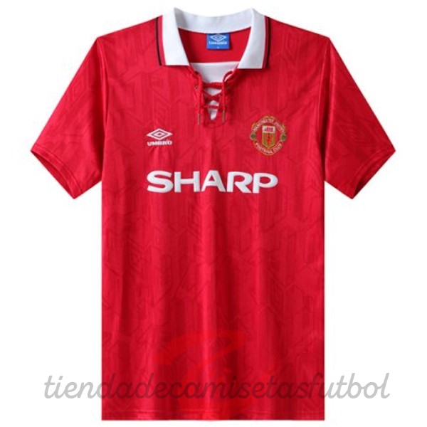 Casa Camiseta Manchester United Retro 1992 1994 Rojo Camisetas Originales Baratas