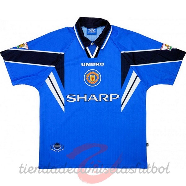 Segunda Camiseta Manchester United Retro 1997 1998 Azul Camisetas Originales Baratas