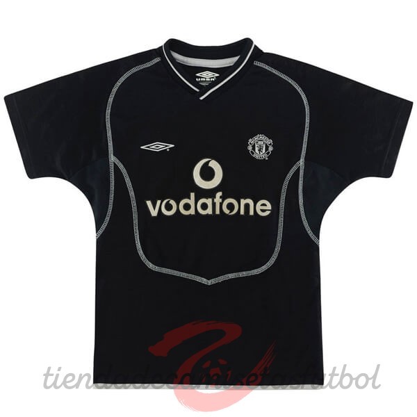 Segunda Camiseta Manchester United Retro 2000 2002 Negro Camisetas Originales Baratas