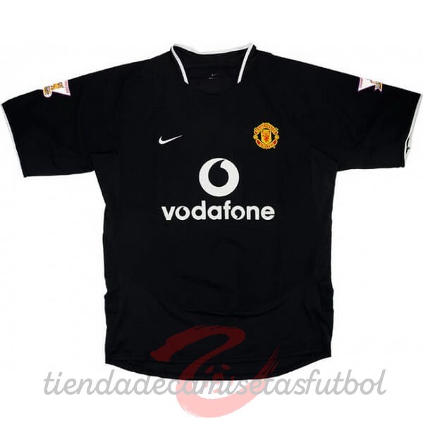Segunda Camiseta Manchester United Retro 2003 2005 Negro Camisetas Originales Baratas