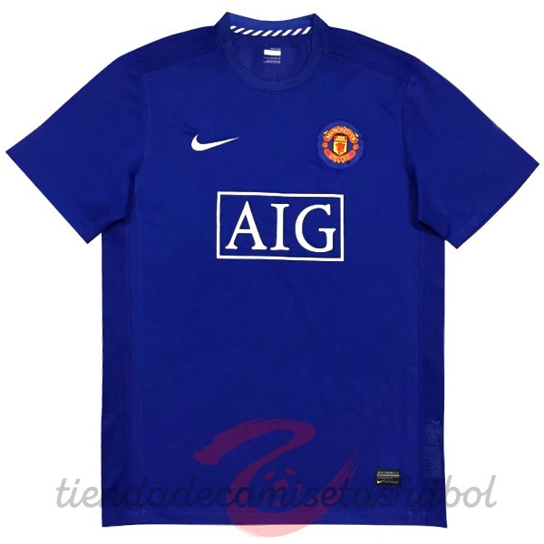 Segunda Camiseta Manchester United Retro 2007 2008 Azul Camisetas Originales Baratas