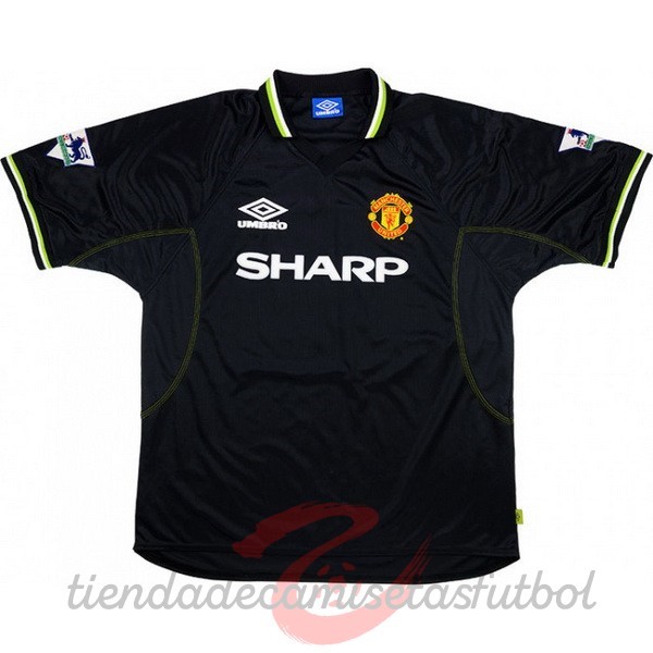 Tercera Camiseta Manchester United Retro 1998 1999 Negro Camisetas Originales Baratas