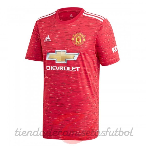 Casa Camiseta Manchester United 2020 2021 Rojo Camisetas Originales Baratas