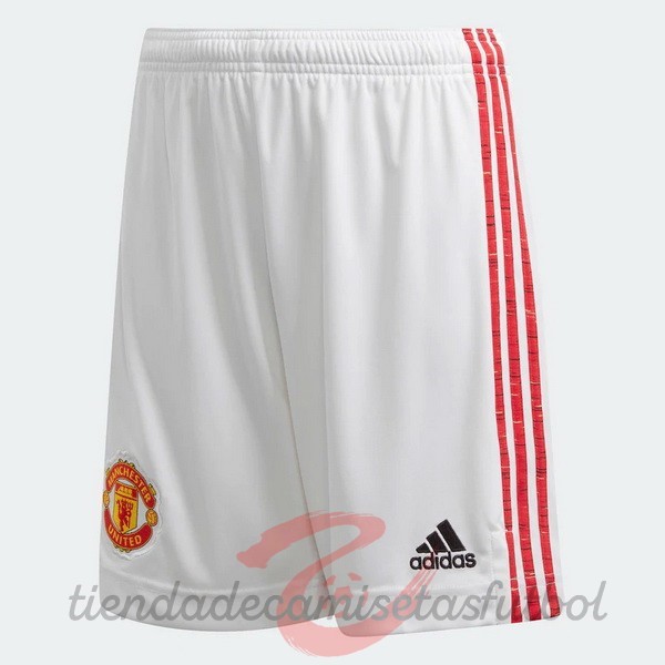 Casa Pantalones Manchester United 2020 2021 Blanco Camisetas Originales Baratas