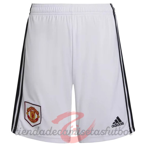 Casa Pantalones Manchester United 2022 2023 Blanco Camisetas Originales Baratas