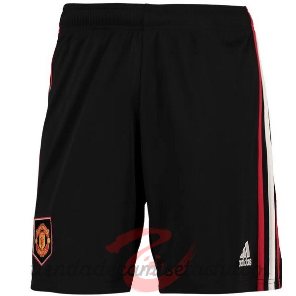 Segunda Pantalones Manchester United 2022 2023 Negro Camisetas Originales Baratas