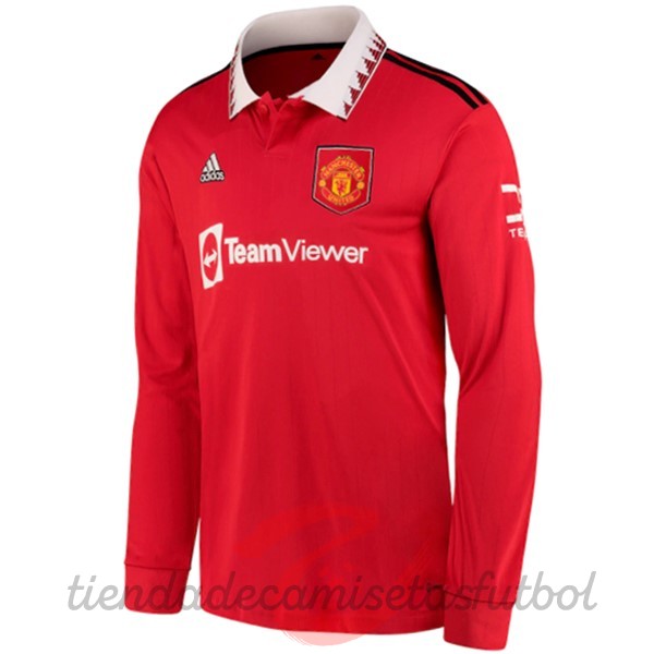 Tailandia Casa Manga Larga Manchester United 2022 2023 Rojo Camisetas Originales Baratas