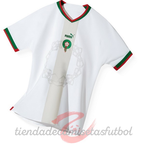 Tailandia Segunda Camiseta Marruecos 2022 Blanco Camisetas Originales Baratas