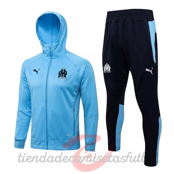 Chaqueta Con Capucha Marsella 2021 2022 Azul Camisetas Originales Baratas