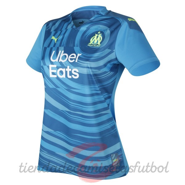 Tercera Camiseta Mujer Marsella 2020 2021 Azul Camisetas Originales Baratas