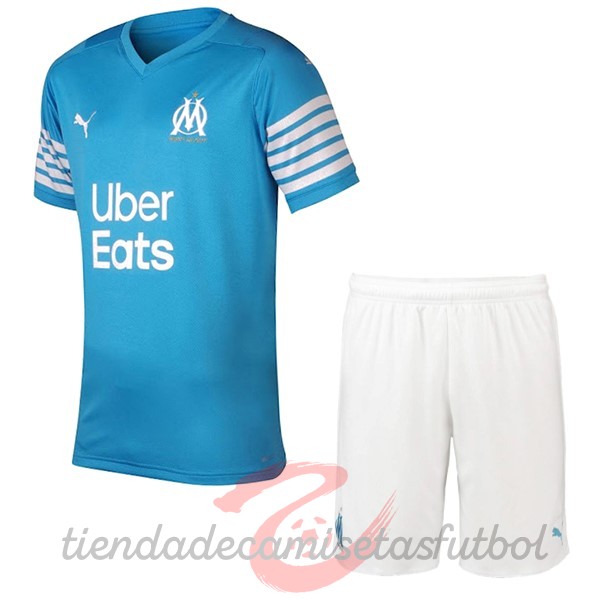 Cuarta Conjunto De Niños Marsella 2021 2022 Azul Camisetas Originales Baratas