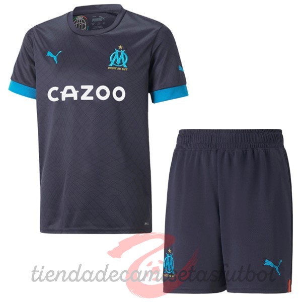 Segunda Conjunto De Niños Marsella 2022 2023 Azul Camisetas Originales Baratas