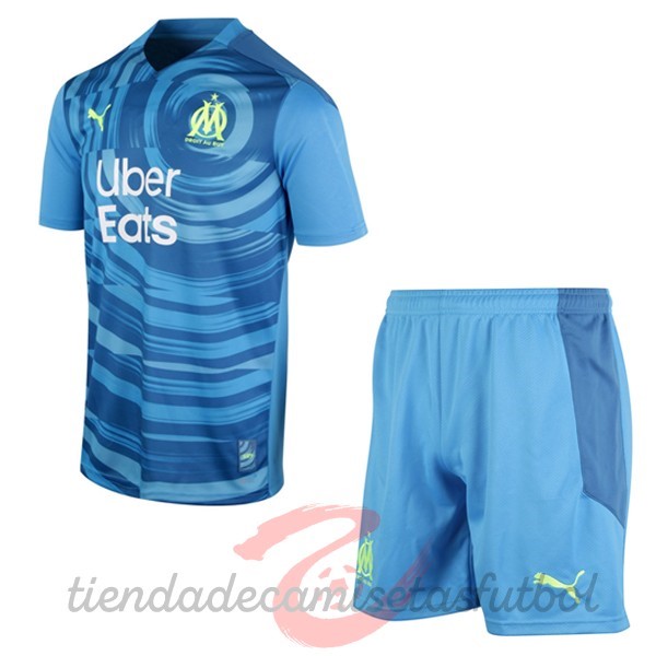 Tercera Conjunto De Niños Marsella 2020 2021 Azul Camisetas Originales Baratas