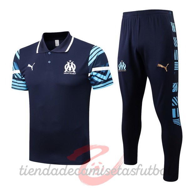 Conjunto Completo Polo Marsella 2022 2023 Azul Marino Camisetas Originales Baratas