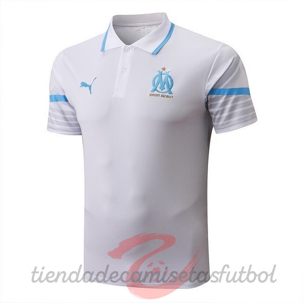 Polo Marsella 2022 2023 Blanco Azul Camisetas Originales Baratas