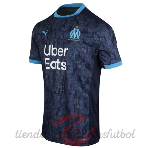 Segunda Camiseta Marsella 2020 2021 Azul Camisetas Originales Baratas