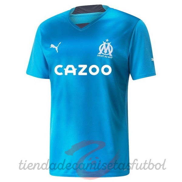 Tailandia Tercera Camiseta Marsella 2022 2023 Azul Camisetas Originales Baratas