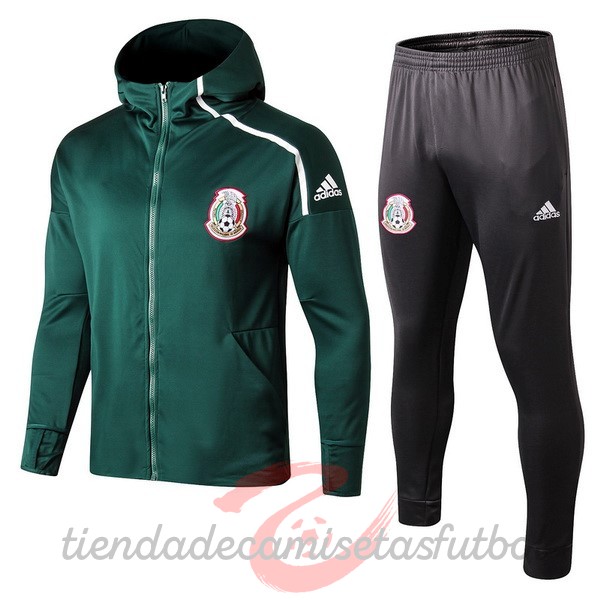 Chaqueta Con Capucha México 2022 Verde Gris Camisetas Originales Baratas