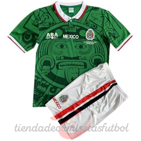 Casa Conjunto De Niños México Retro 1998 Verde Camisetas Originales Baratas