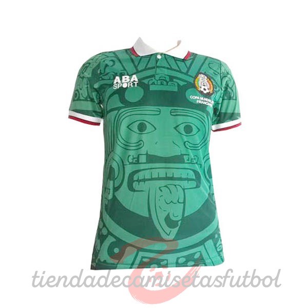 Casa Camiseta Mexico Retro 1998 Verde Camisetas Originales Baratas