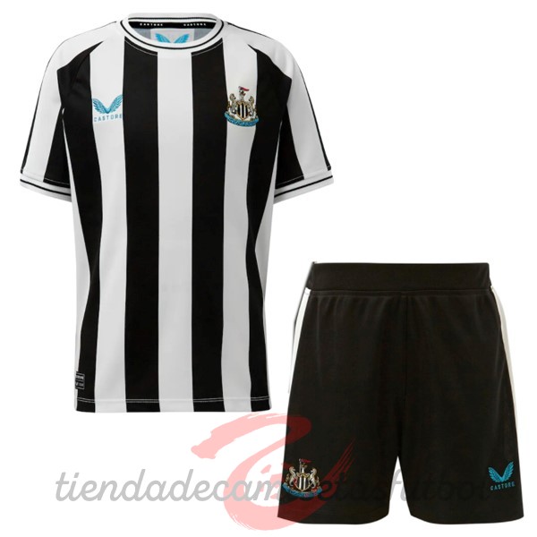 Casa Conjunto De Niños Newcastle United 2022 2023 Blanco Negro Camisetas Originales Baratas