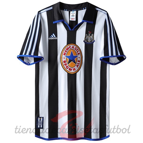 Casa Camiseta Newcastle United Retro 1999 2000 Negro Blanco Camisetas Originales Baratas