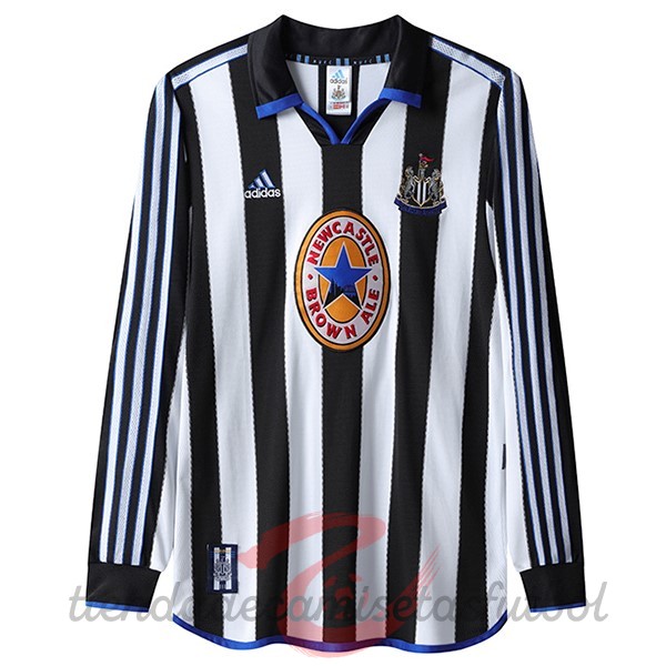 Casa Manga Larga Newcastle United Retro 1999 2000 Blanco Camisetas Originales Baratas
